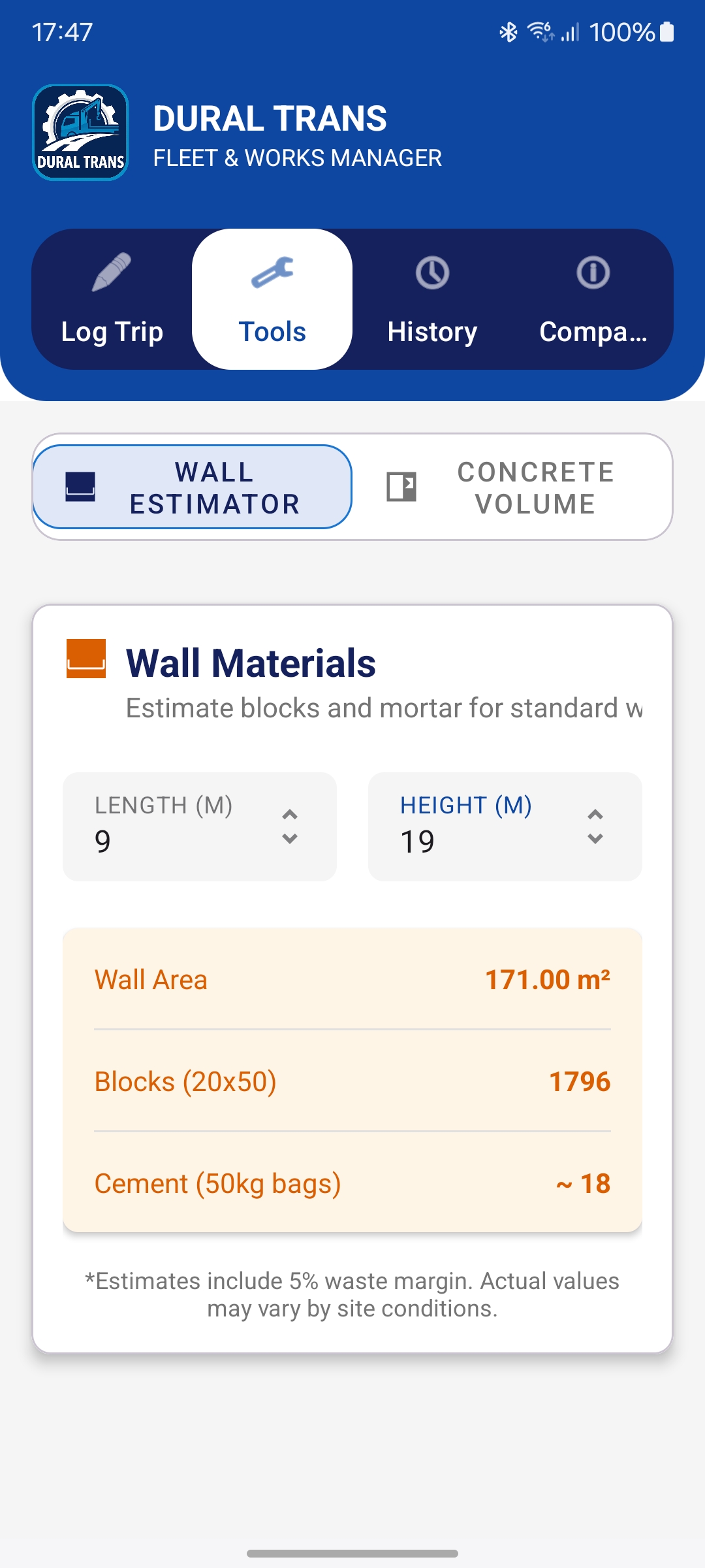 Wall Calculator